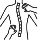 Chiropractic adjustment spine icon